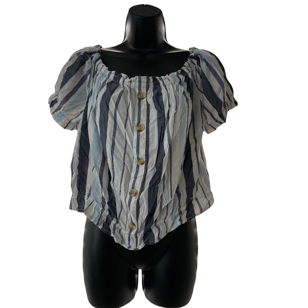 Arizona Jean Company 2x off shoulder crop top blouse